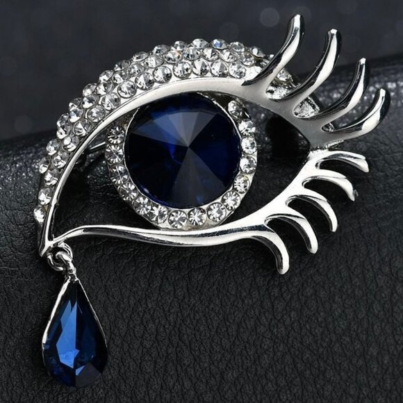 🔥2/$20 Evil Eye Brooch Rhinestone Evil Eye Pin Dali's Eye Pin Dali's Eye… - Picture 1 of 7